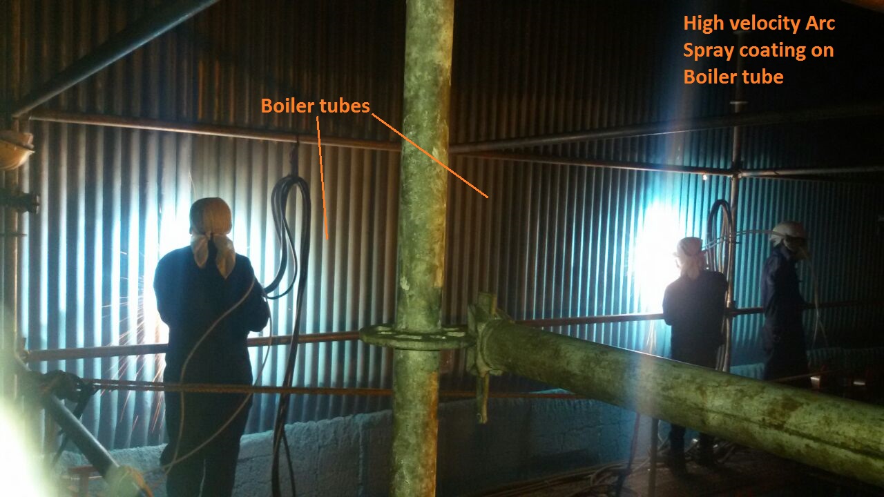 High_Velocity_Arc_Spray_Coating_on_boiler_tube